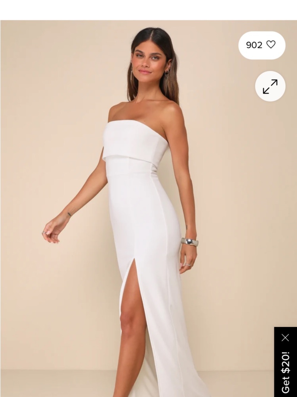 Lulus strapless dress worn once!